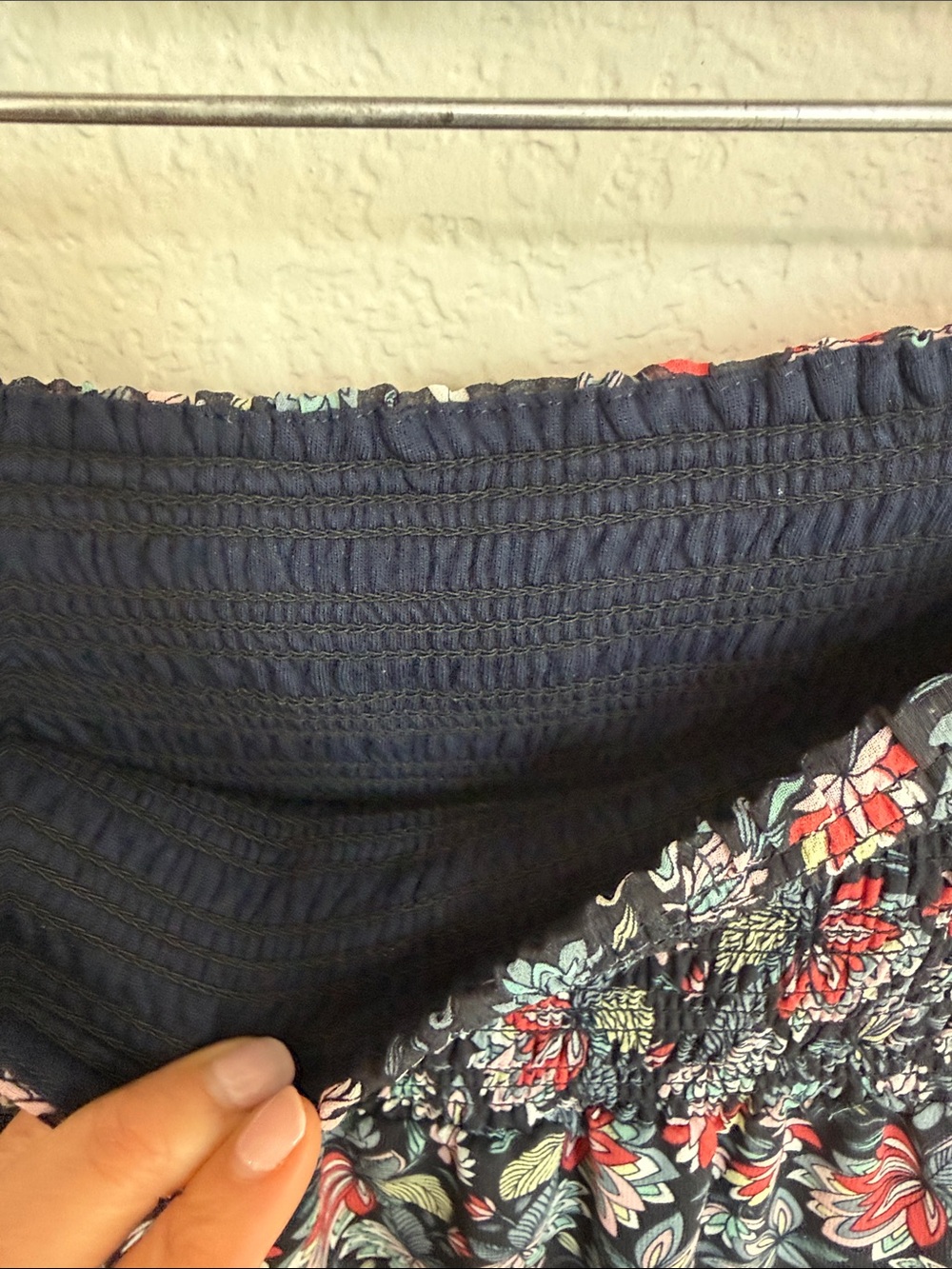 CAbi Navy Top and skirt set with White Label and Red Accent - Picture 13 of 13